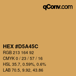 Color code: HEX #D5A45C | qconv.com