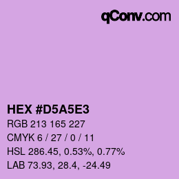 Color code: HEX #D5A5E3 | qconv.com