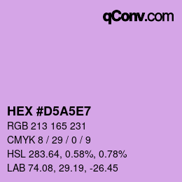 Color code: HEX #D5A5E7 | qconv.com