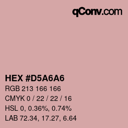 Color code: HEX #D5A6A6 | qconv.com