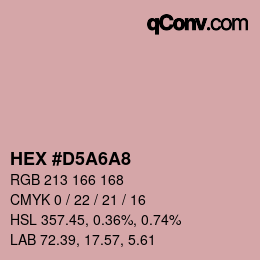 Código de color: HEX #D5A6A8 | qconv.com