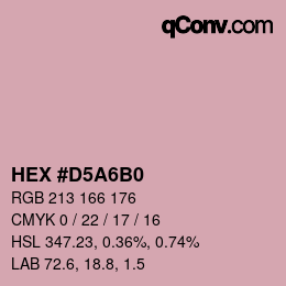 カラーコード: HEX #D5A6B0 | qconv.com