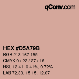 Color code: HEX #D5A79B | qconv.com