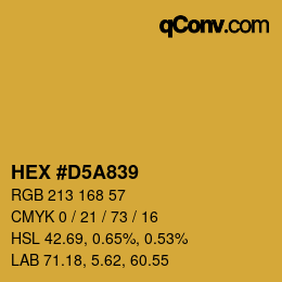 Color code: HEX #D5A839 | qconv.com