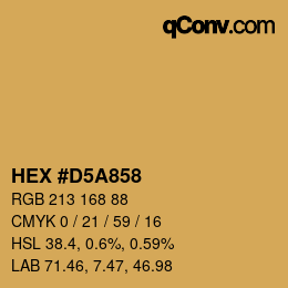 カラーコード: HEX #D5A858 | qconv.com