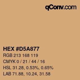 Color code: HEX #D5A877 | qconv.com