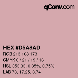 カラーコード: HEX #D5A8AD | qconv.com