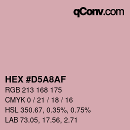 Color code: HEX #D5A8AF | qconv.com