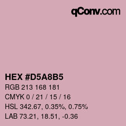 カラーコード: HEX #D5A8B5 | qconv.com