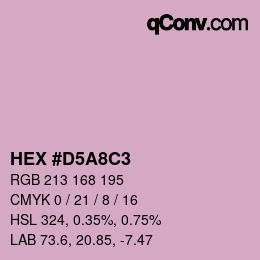 カラーコード: HEX #D5A8C3 | qconv.com