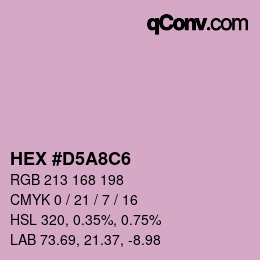 カラーコード: HEX #D5A8C6 | qconv.com