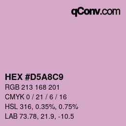 Code couleur: HEX #D5A8C9 | qconv.com