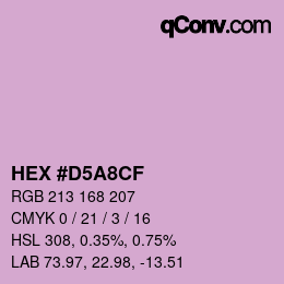 Color code: HEX #D5A8CF | qconv.com