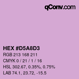 Color code: HEX #D5A8D3 | qconv.com