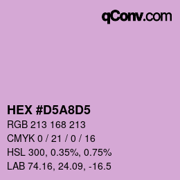 カラーコード: HEX #D5A8D5 | qconv.com