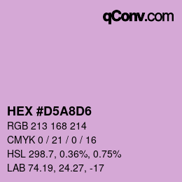 Color code: HEX #D5A8D6 | qconv.com