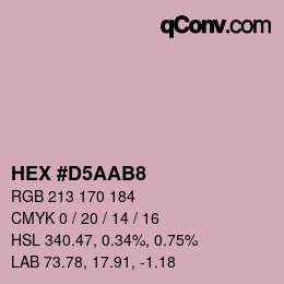 Código de color: HEX #D5AAB8 | qconv.com