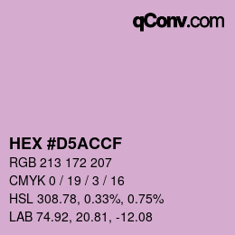 Color code: HEX #D5ACCF | qconv.com