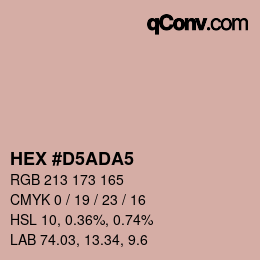 Farbcode: HEX #D5ADA5 | qconv.com