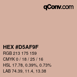 Color code: HEX #D5AF9F | qconv.com