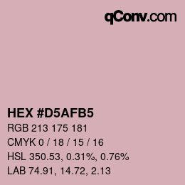 颜色代码: HEX #D5AFB5 | qconv.com