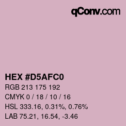 Color code: HEX #D5AFC0 | qconv.com