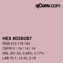 カラーコード: HEX #D5B2B7 | qconv.com