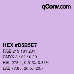 カラーコード: HEX #D5B5E7 | qconv.com