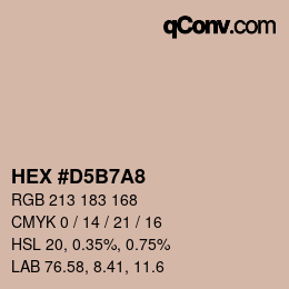 カラーコード: HEX #D5B7A8 | qconv.com