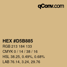 カラーコード: HEX #D5B885 | qconv.com