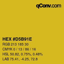 Color code: HEX #D5B91E | qconv.com