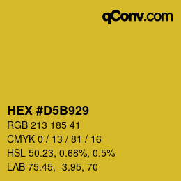 Código de color: HEX #D5B929 | qconv.com