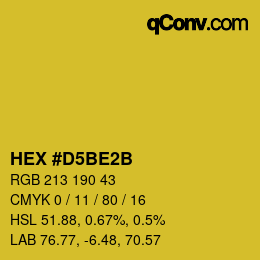 Color code: HEX #D5BE2B | qconv.com