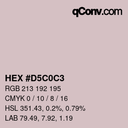 Color code: HEX #D5C0C3 | qconv.com