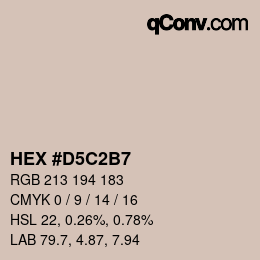 Color code: HEX #D5C2B7 | qconv.com