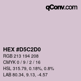 Color code: HEX #D5C2D0 | qconv.com