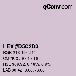 Color code: HEX #D5C2D3 | qconv.com