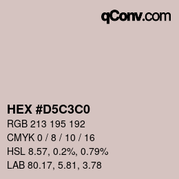 Color code: HEX #D5C3C0 | qconv.com