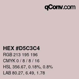 Color code: HEX #D5C3C4 | qconv.com