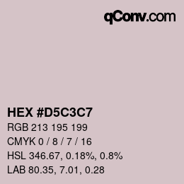 Farbcode: HEX #D5C3C7 | qconv.com