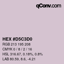 颜色代码: HEX #D5C3D0 | qconv.com