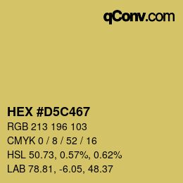 Color code: HEX #D5C467 | qconv.com