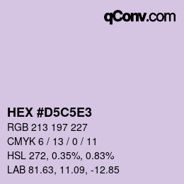 Color code: HEX #D5C5E3 | qconv.com