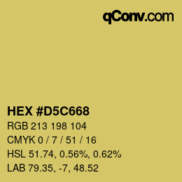 Color code: HEX #D5C668 | qconv.com