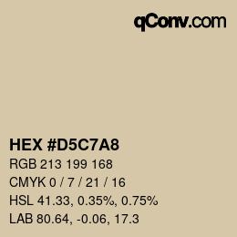 Color code: HEX #D5C7A8 | qconv.com
