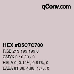 Color code: HEX #D5C7C700 | qconv.com