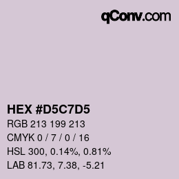 Color code: HEX #D5C7D5 | qconv.com