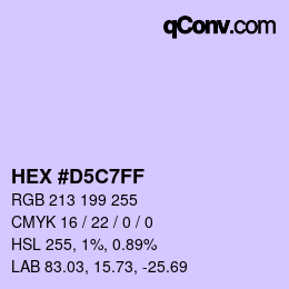 Color code: HEX #D5C7FF | qconv.com