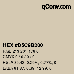 Color code: HEX #D5C9B200 | qconv.com