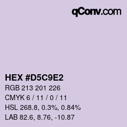 Color code: HEX #D5C9E2 | qconv.com